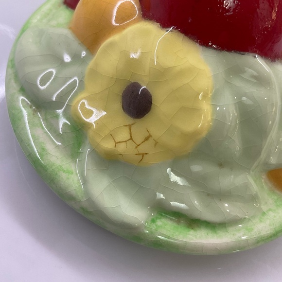 Vintage 70’s Fruit Basket Ceramic Sugar & Creamer Set - Picture 11 of 11